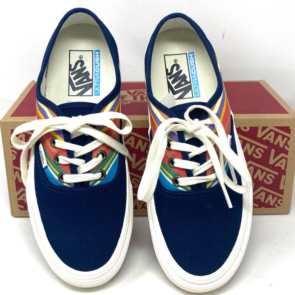 VANS Authentic Sf Retro Stripes Dress Blue Women's Size 7 VN0A3MU61B - Picture 9 of 11